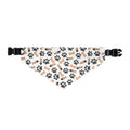 Paw Prints & Bones Pet Bandana Collar — Cute Dog Bandana with 'Woof' Pattern