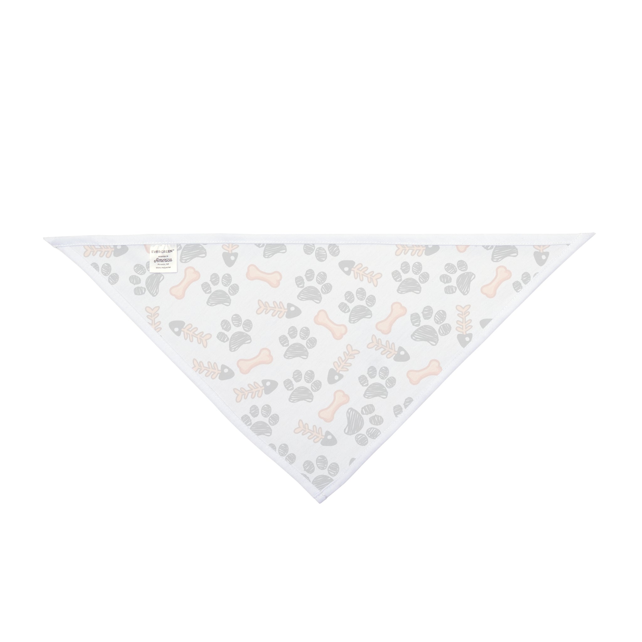 Dog Bandana with Paw Prints & Bones Pattern — Cute Pet Bandana Accessory