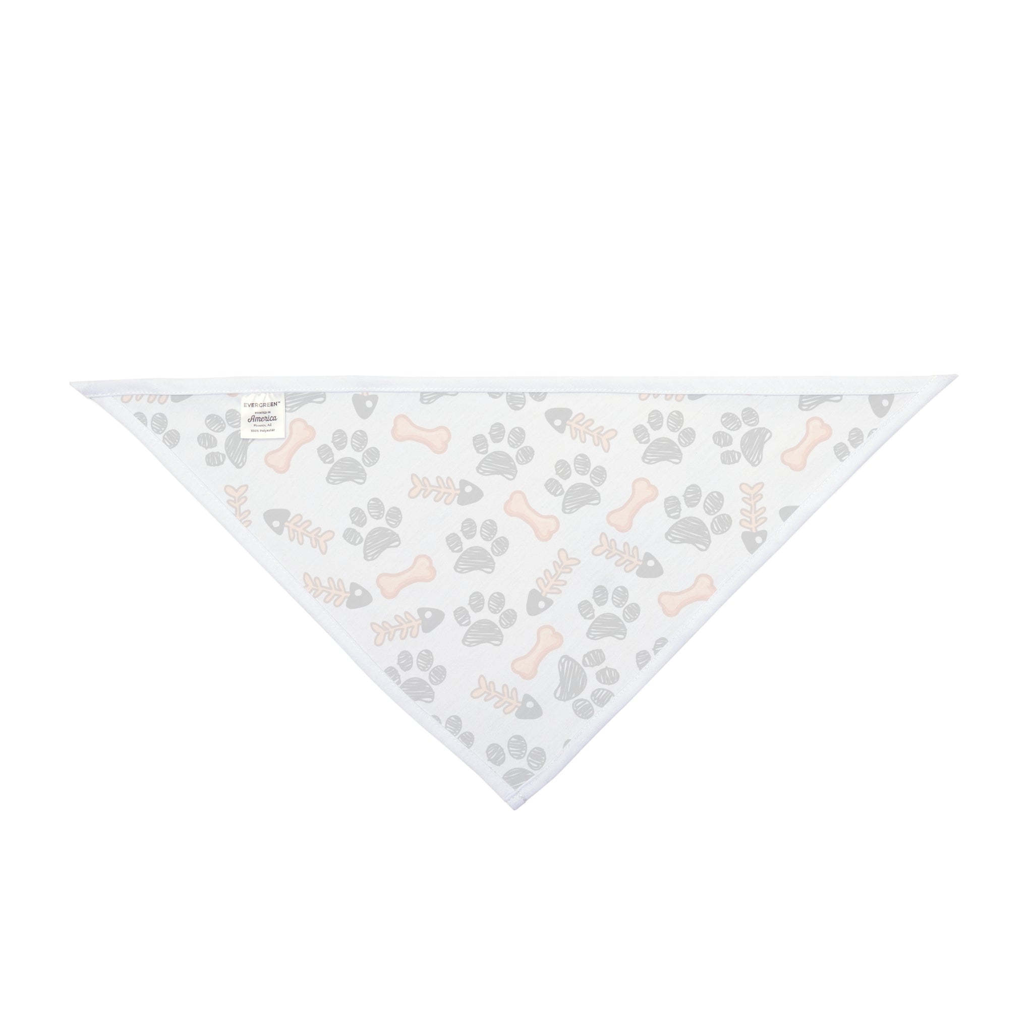 Dog Bandana with Paw Prints & Bones Pattern — Cute Pet Bandana Accessory